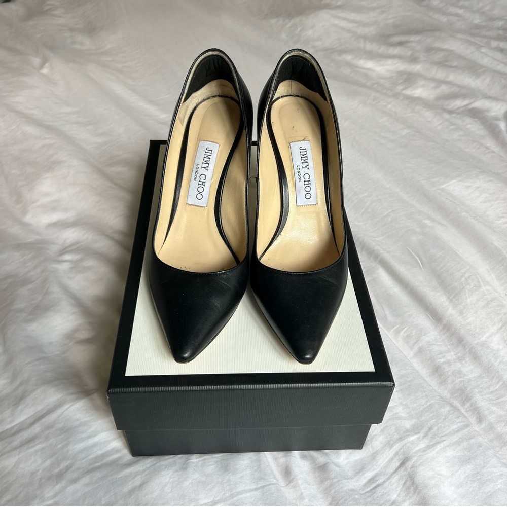 Jimmy Choo Black Leather Pumps